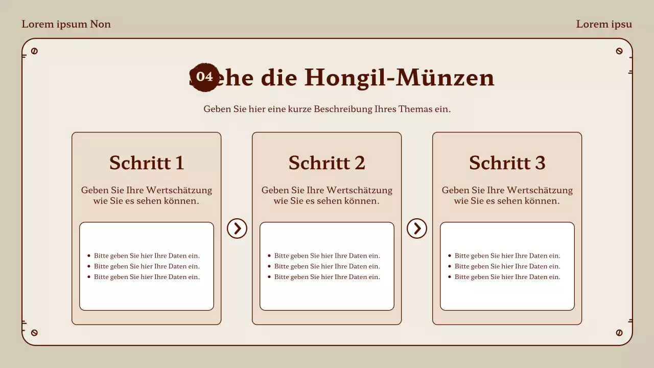 Honggil-Münzsprachunterricht in Beige und Braun