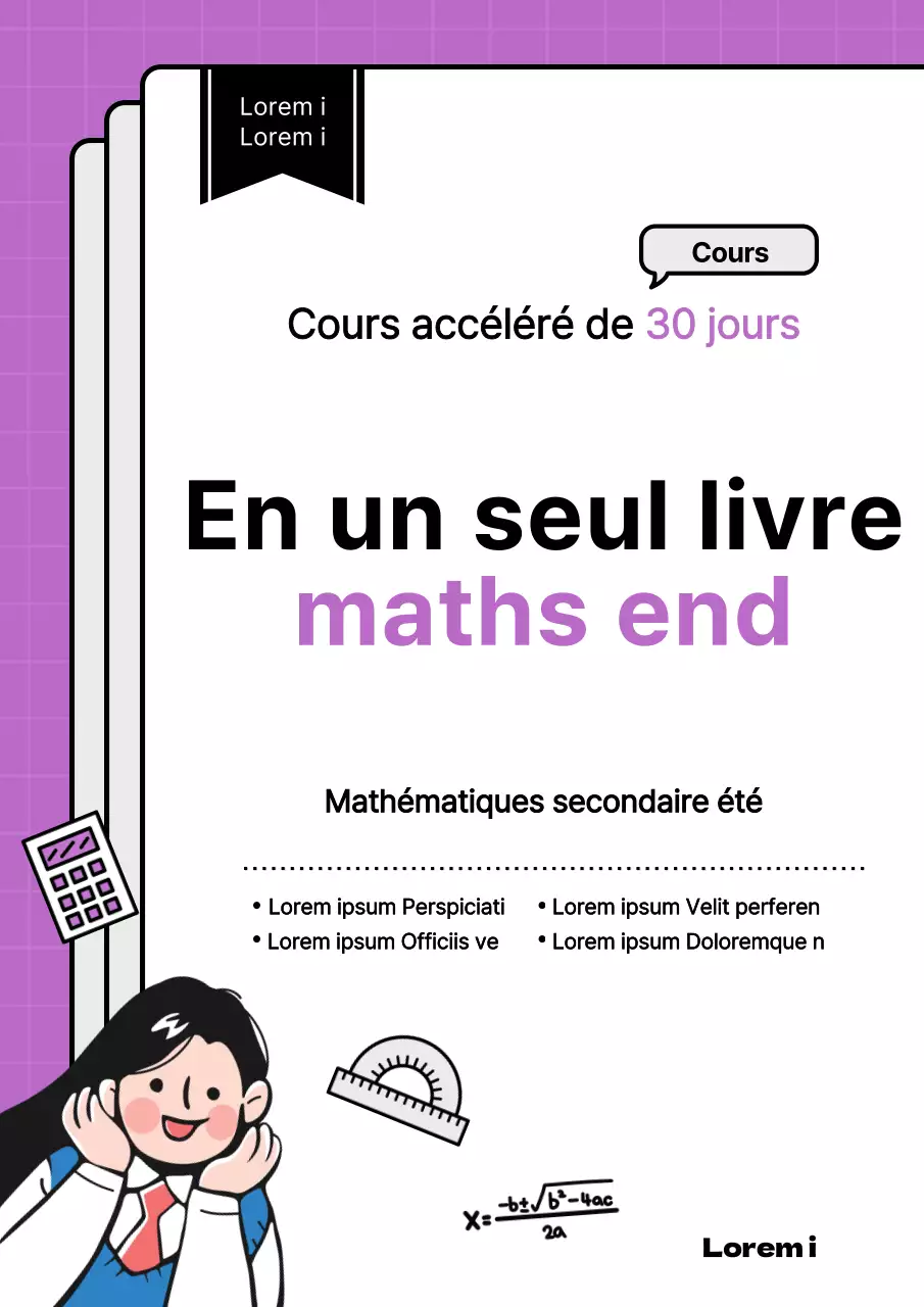 Illustration mignonne et violette de la couverture d'un livre de questions spéciales