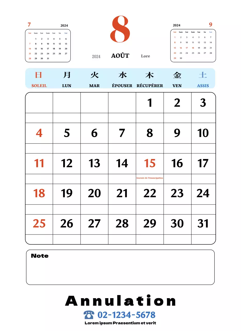 Sous-verres rétro rouges et bleus calendrier de la mémoire