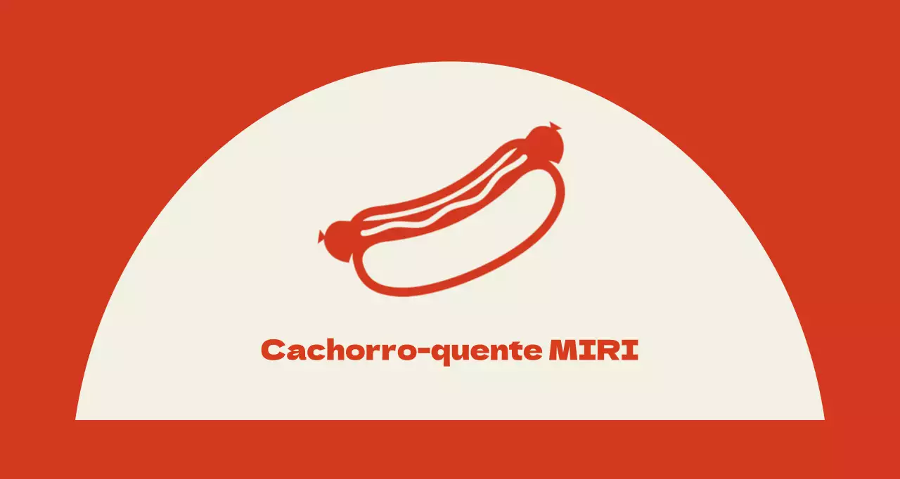 Vendedor de cachorros quentes em fundo marfim com contorno vermelho