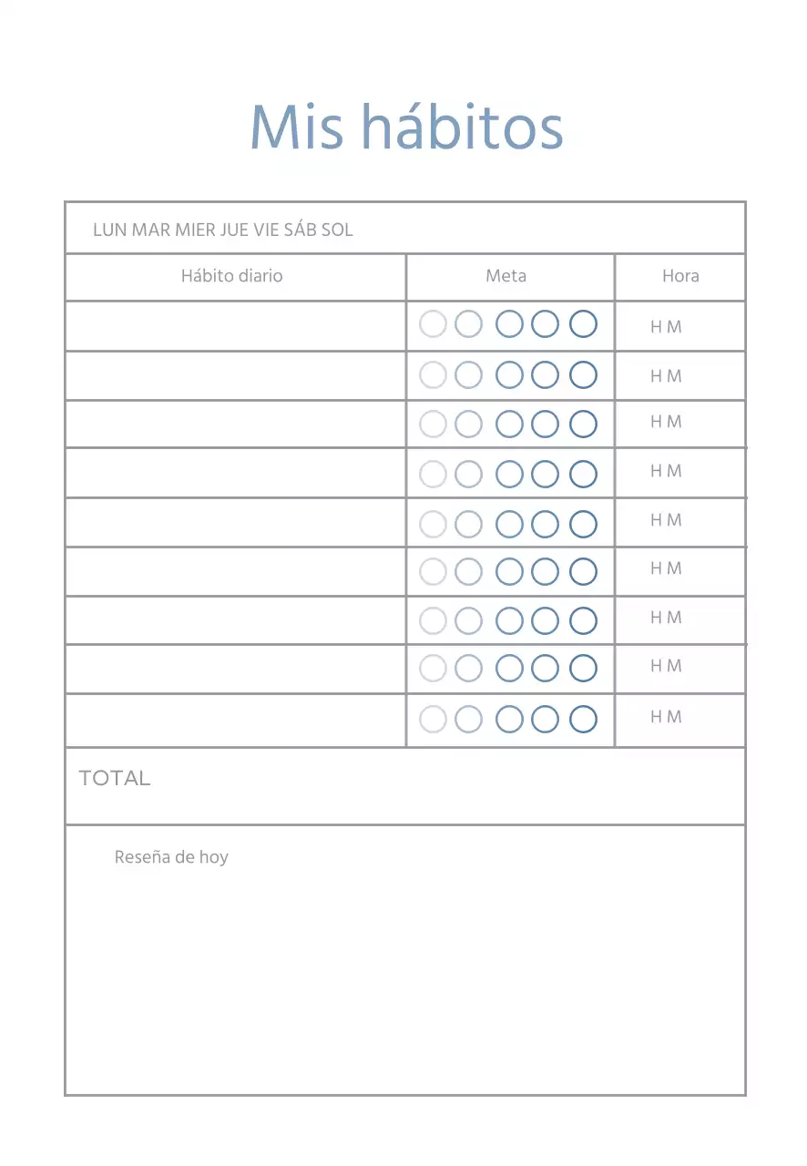 Blue Lines Planificador sencillo