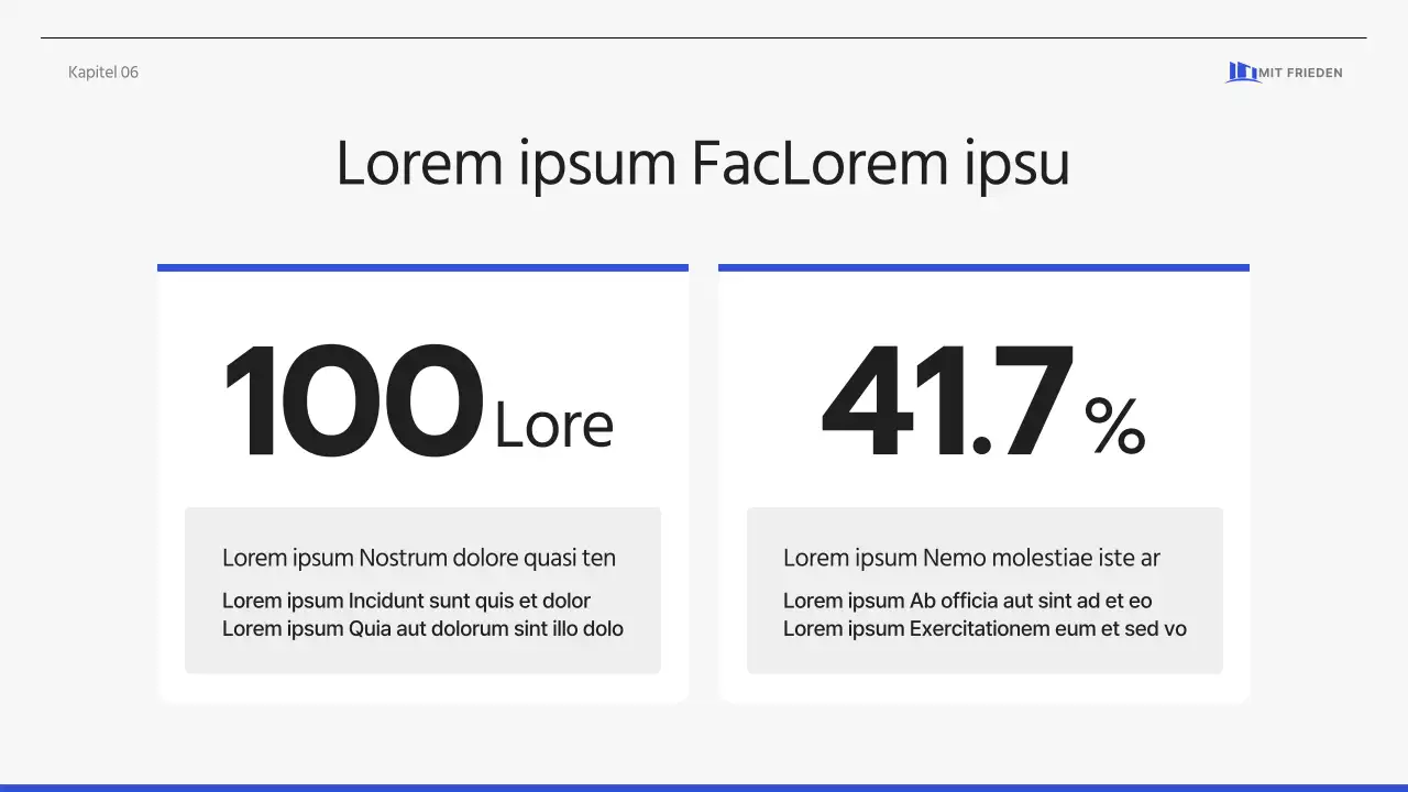 Einfacher, sauberer Unternehmensvorschlag in Blau-Grau