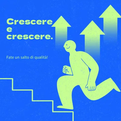 Crescita semplice in blu e verde lime Messaggi correlati