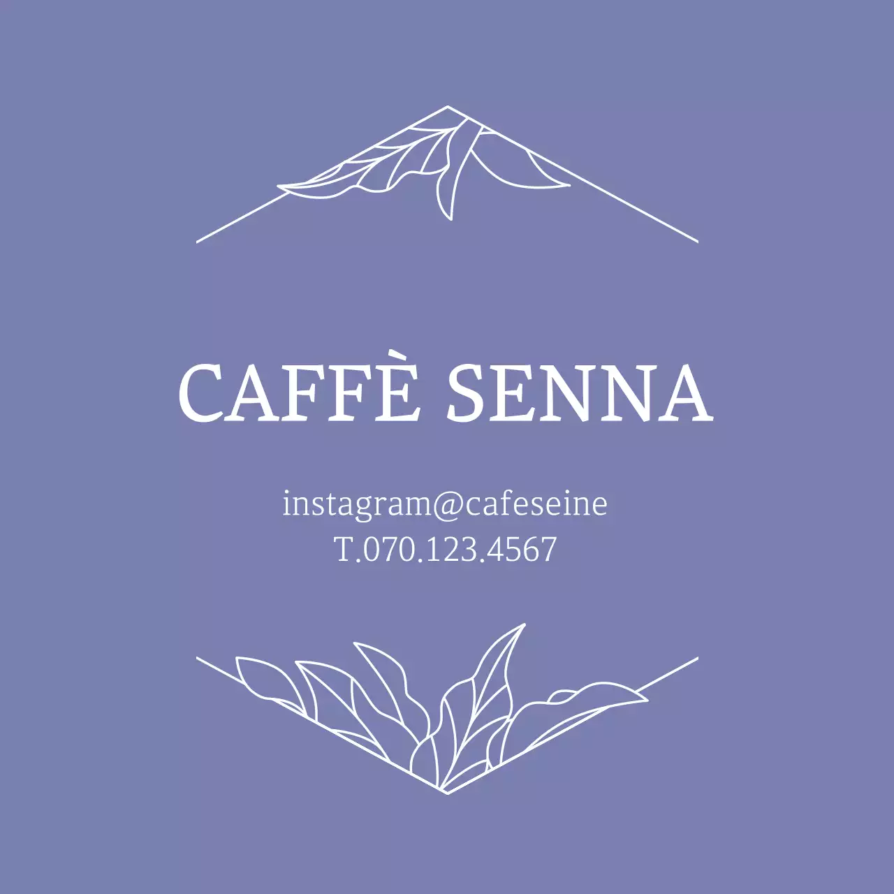 Caffè illustrato semplice color malva