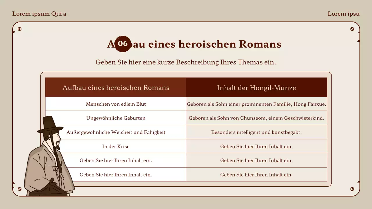 Honggil-Münzsprachunterricht in Beige und Braun