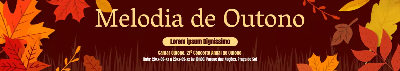 Concerto com folhas de outono