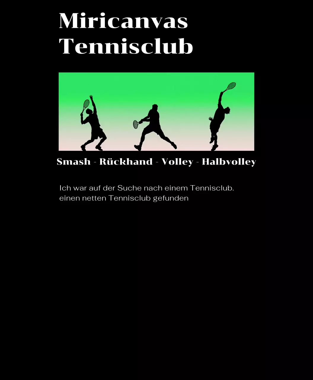 Tennisschläger mit Gefälle und Tennisbewegungskonzepte