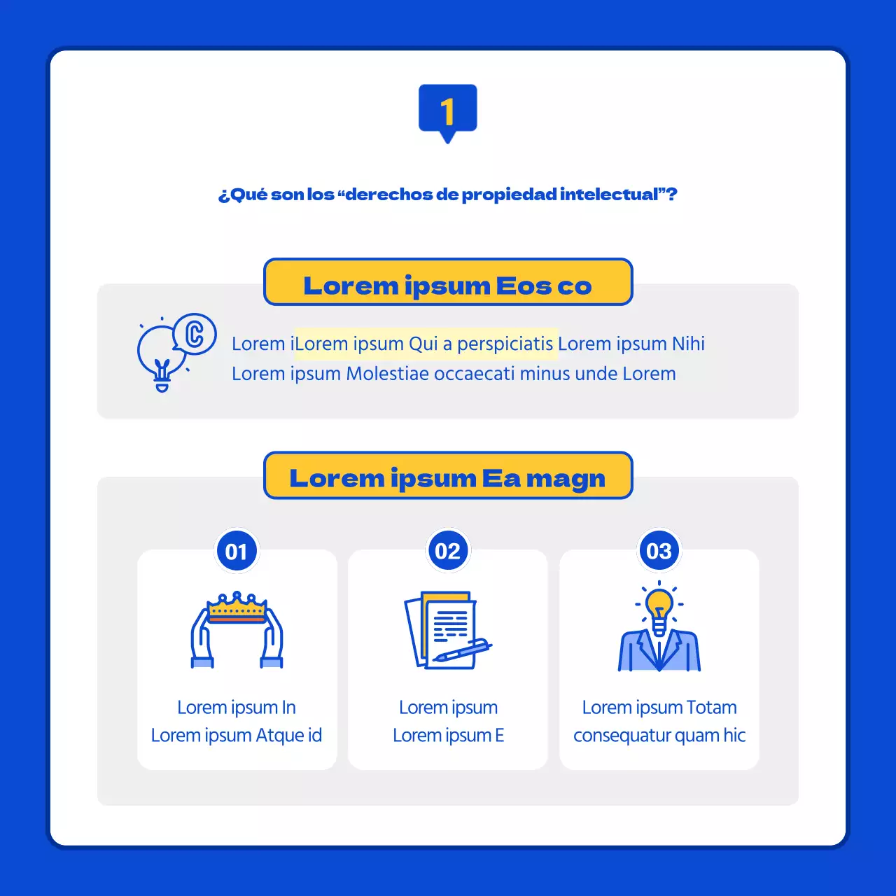 Profundizar en la propiedad intelectual azul y naranja