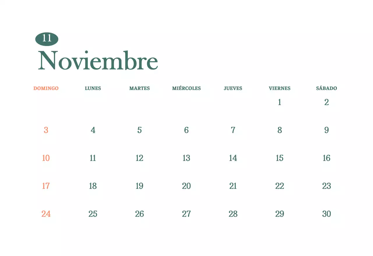 Calendario de cafés con recomendaciones de bebidas del mes