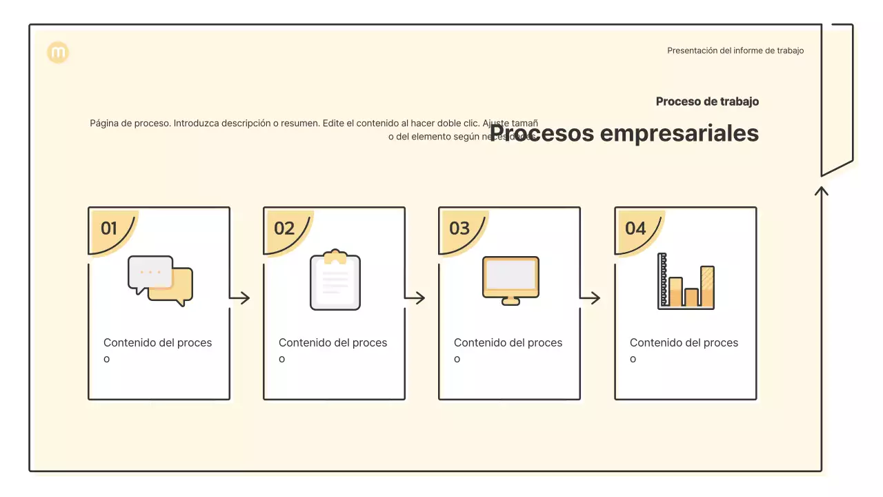 Formas puntiagudas con flechas en amarillo claro Kit de presentación empresarial