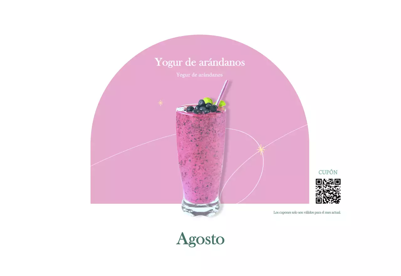 Calendario de cafés con recomendaciones de bebidas del mes