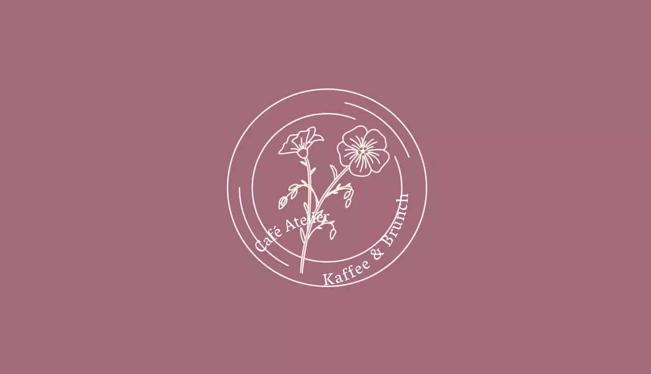 Rosa Illustration einfaches Cafe