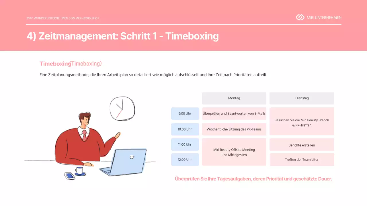 Pinkerton's Time Management Skills Presentation Workplace Training Workplace Productivity Planner Calendar