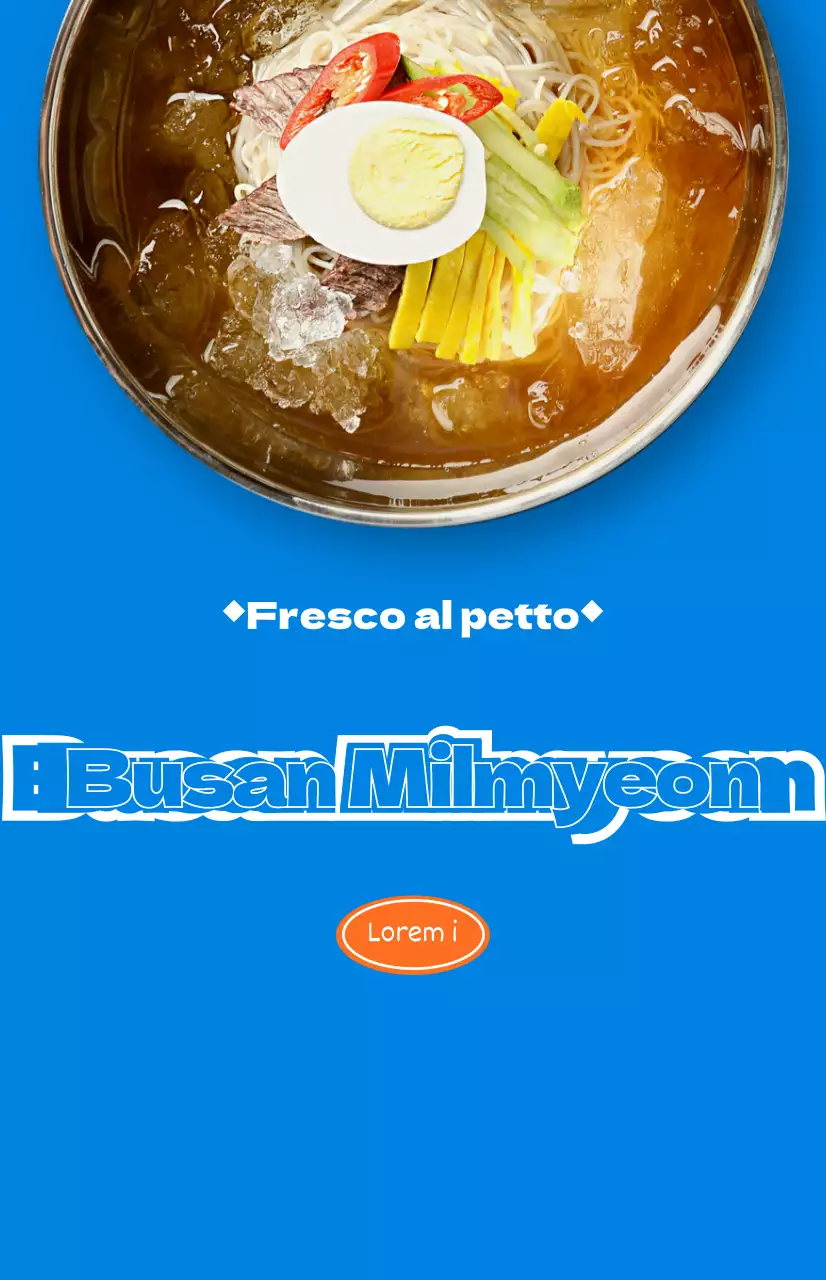 Promozioni di ristoranti con foto colorate di diversi cibi estivi