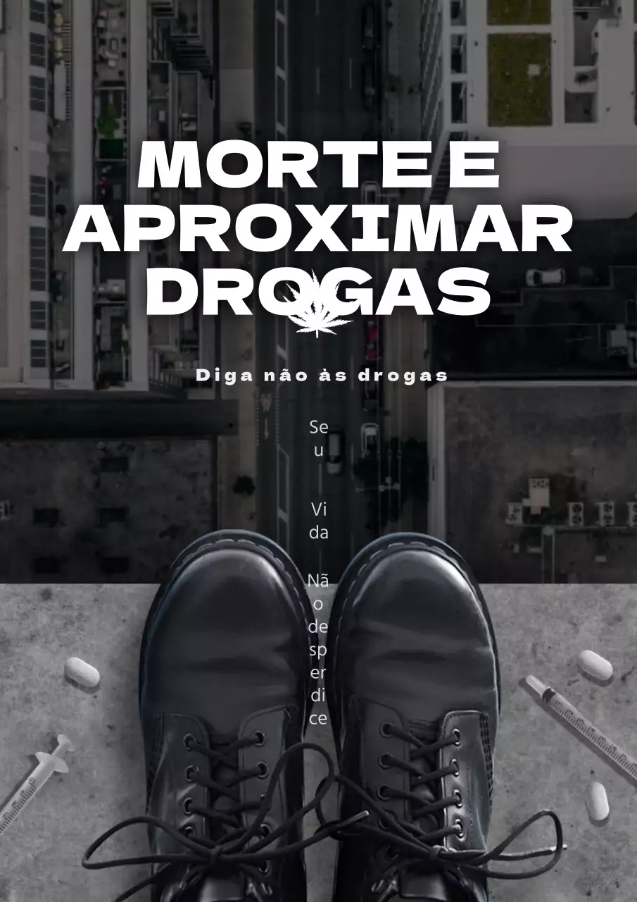 Uma simples campanha antidroga a preto e branco