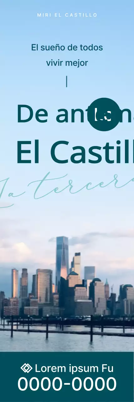 Diseño de argumentos de venta de apartamentos con fotos de paisajes urbanos verdes