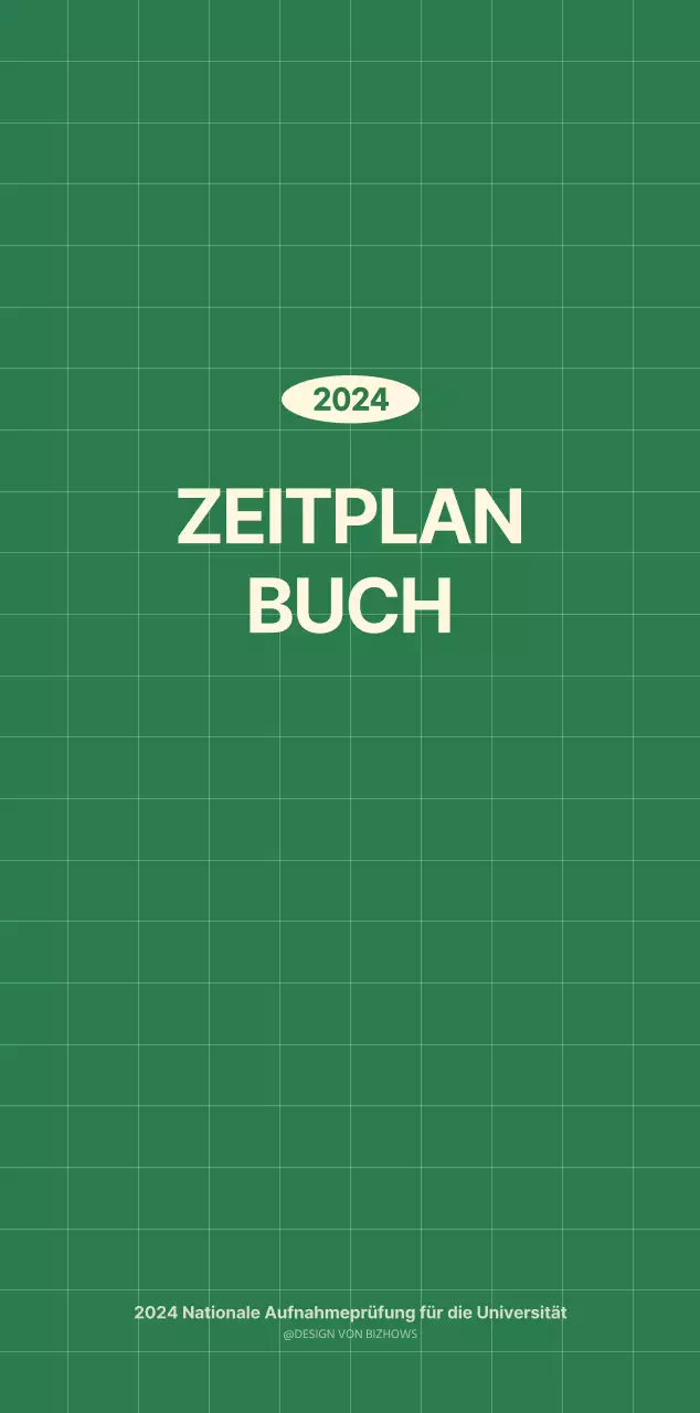 SAT D-day Notizblock Konzept Wandkalender in grün und hellgelb