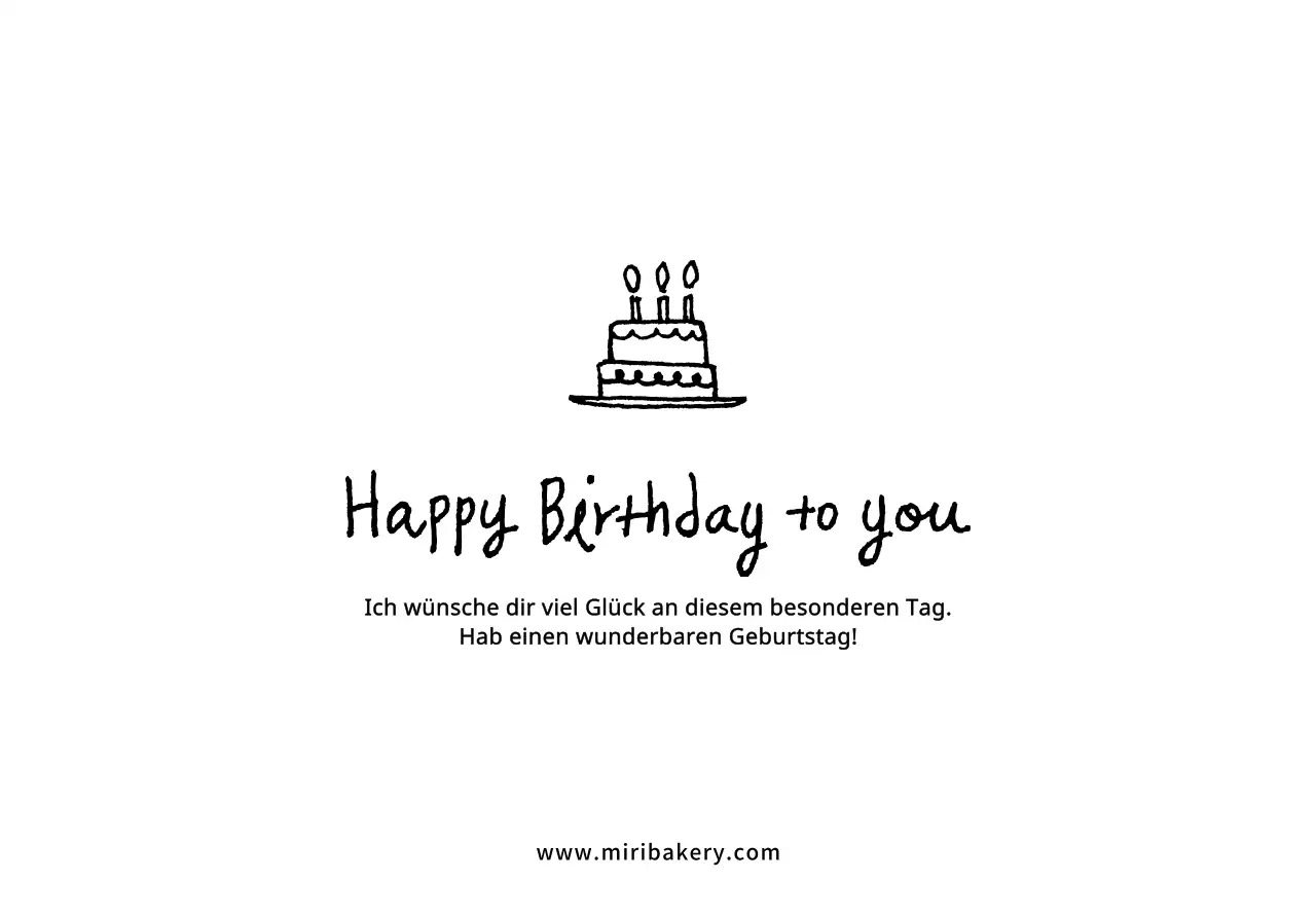 Geburtstagsfeier mit einem schwarzen, handgezeichneten konzeptionellen Kuchen Illustration