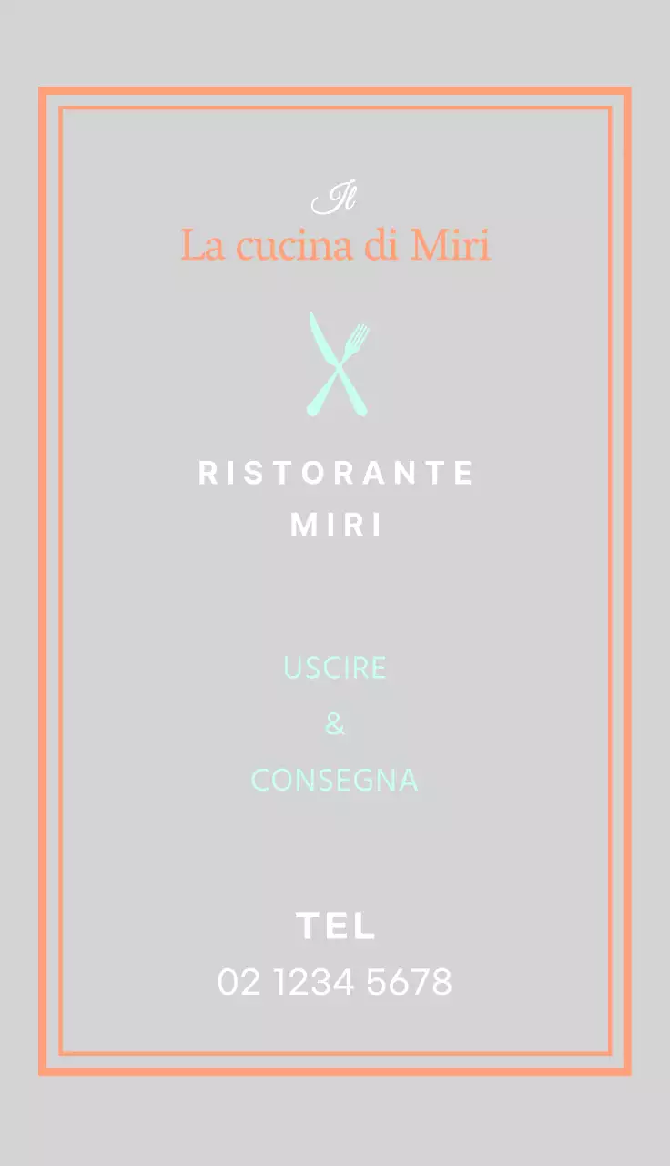 Promuovete il vostro ristorante con i sentimenti dell'arancio e della menta