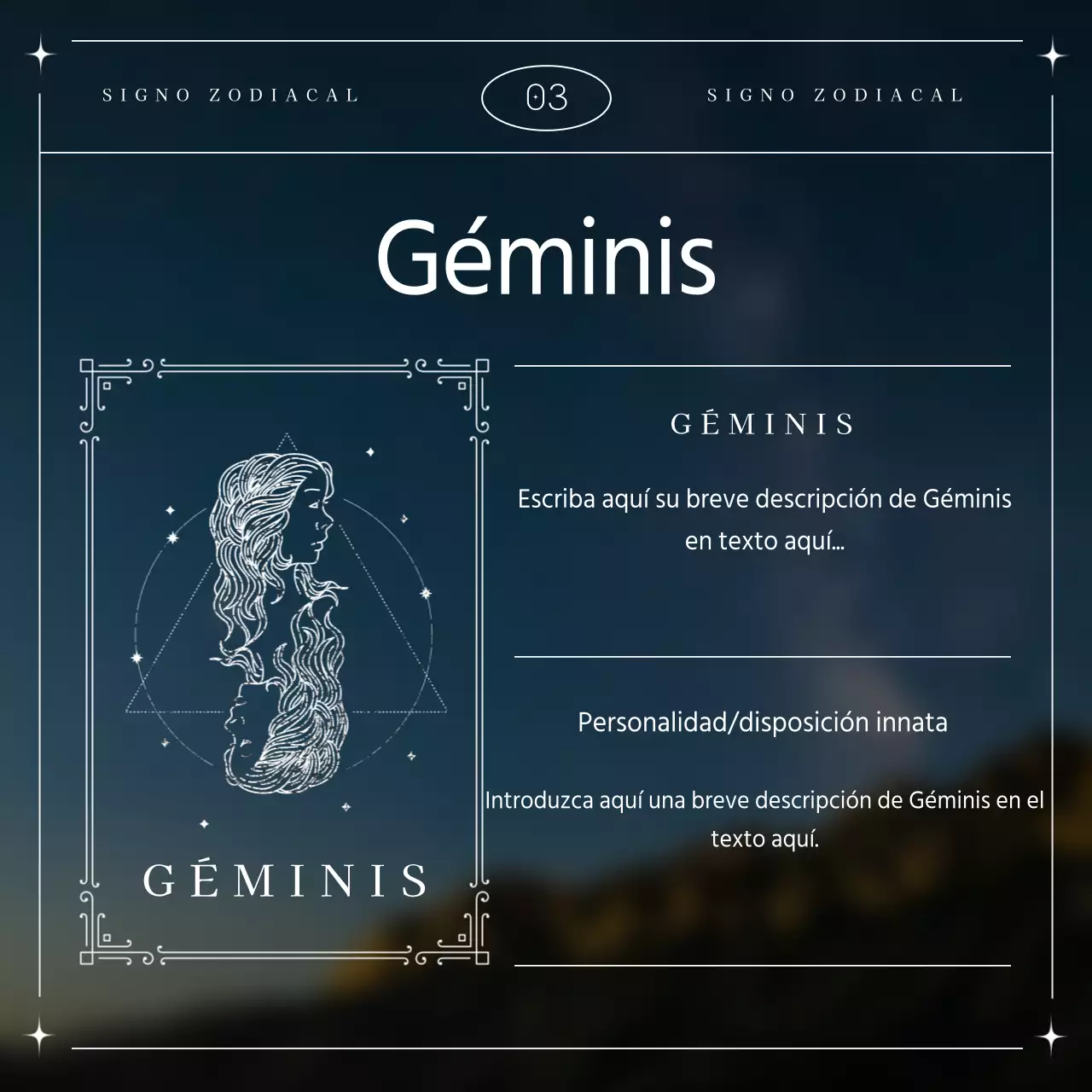 Una constelación sencilla con líneas y formas marinas