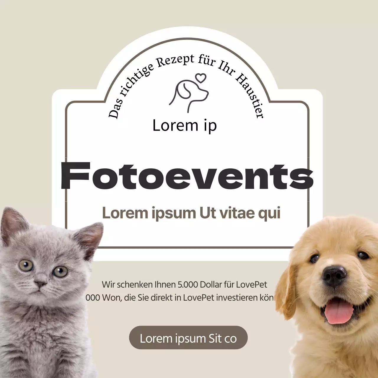 Beige Dog Pet Health Gerste Rezept LovePet Food Leckerbissen Event