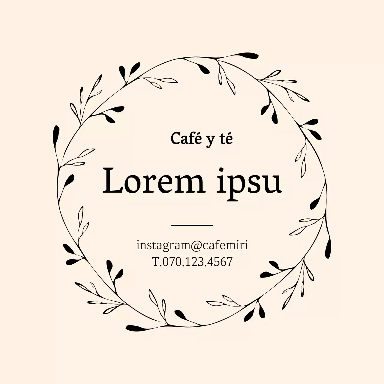 Beige Simple Ilustración Cafe