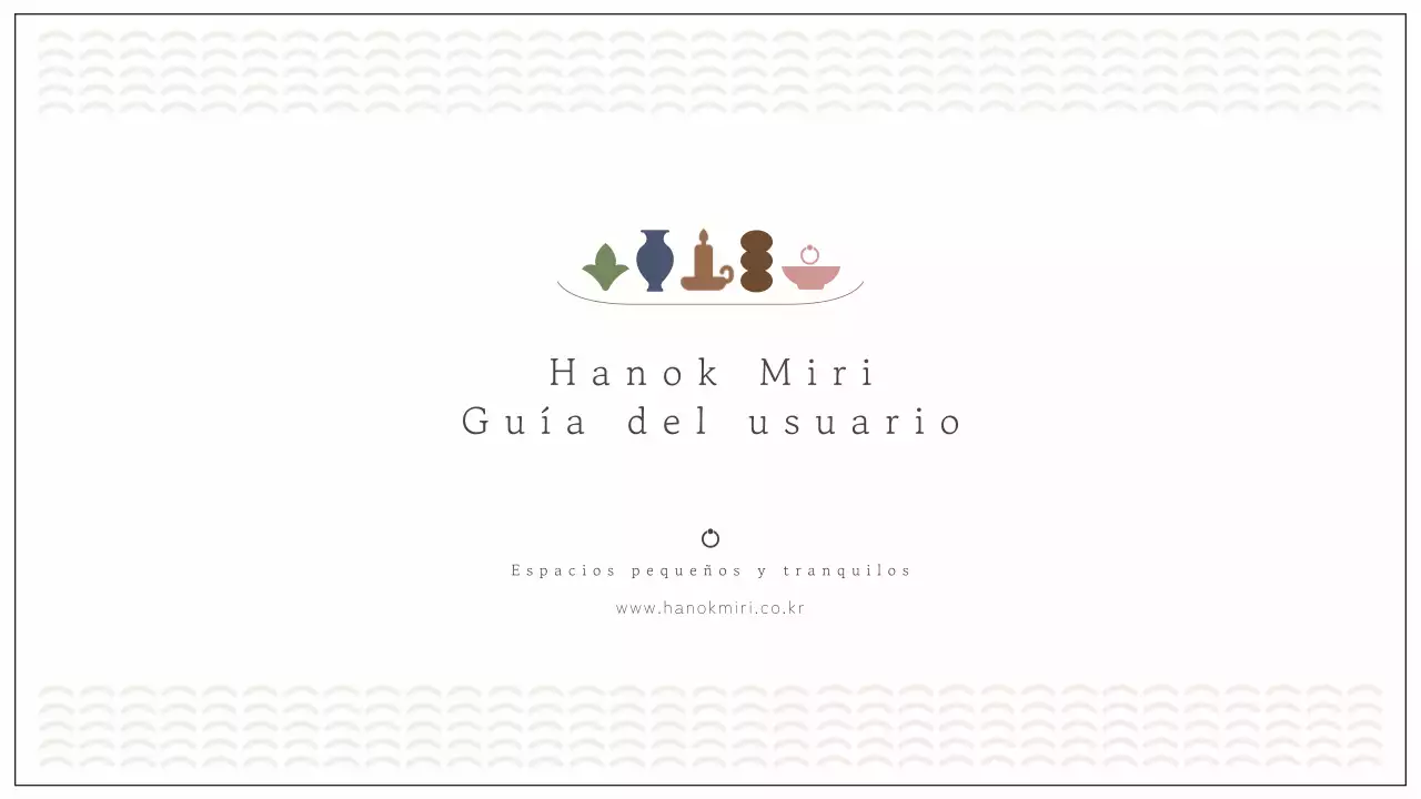 Un espacio de alquiler de hanok con formas marfil y sentimentales