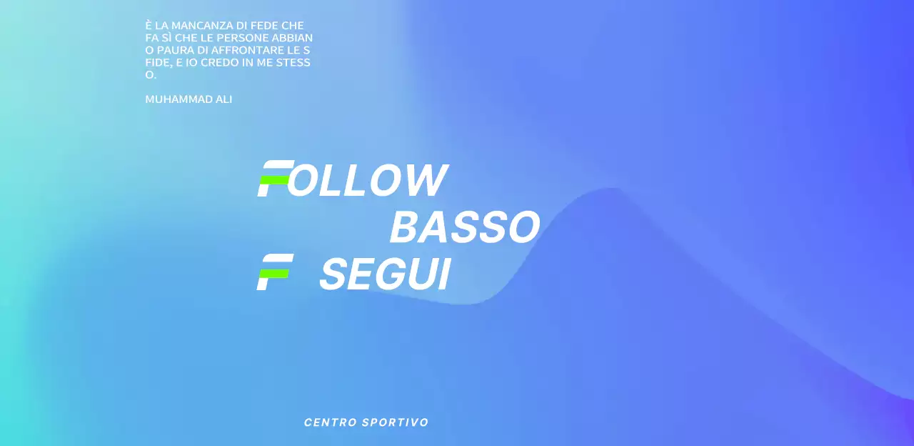 Design forte e accattivante con sfumature azzurre e blu