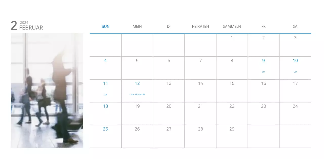 Weißer und einfacher Tischkalender für Unternehmen