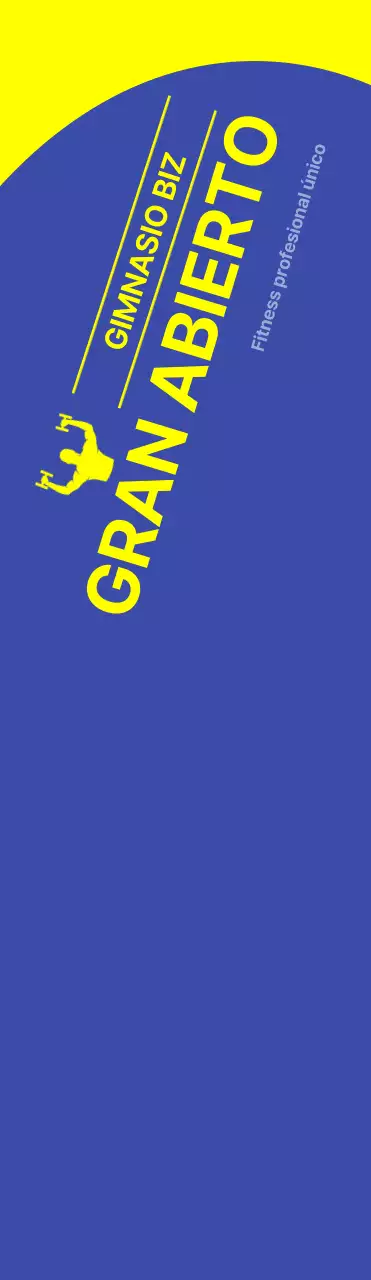 Banner promocional de gimnasio abierto con fondo azul