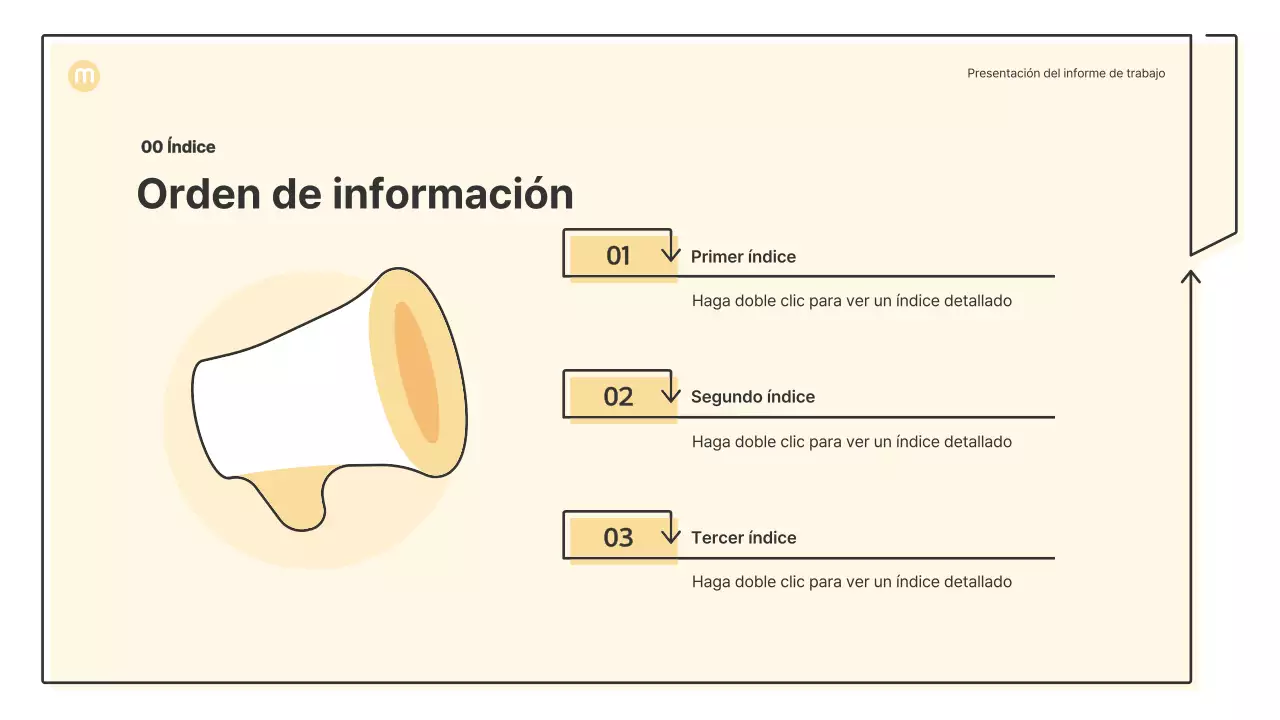 Formas puntiagudas con flechas en amarillo claro Kit de presentación empresarial