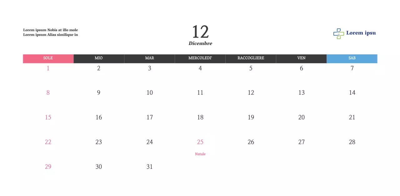 Calendario con immagini di chiese edificanti