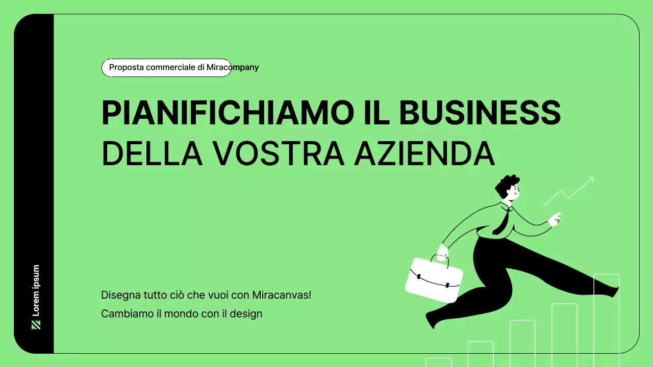 Illustrazione aziendale con linee semplici in verde