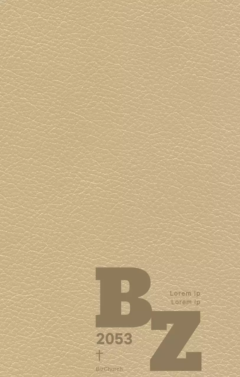 Couverture de l'agenda avec les initiales de l'église