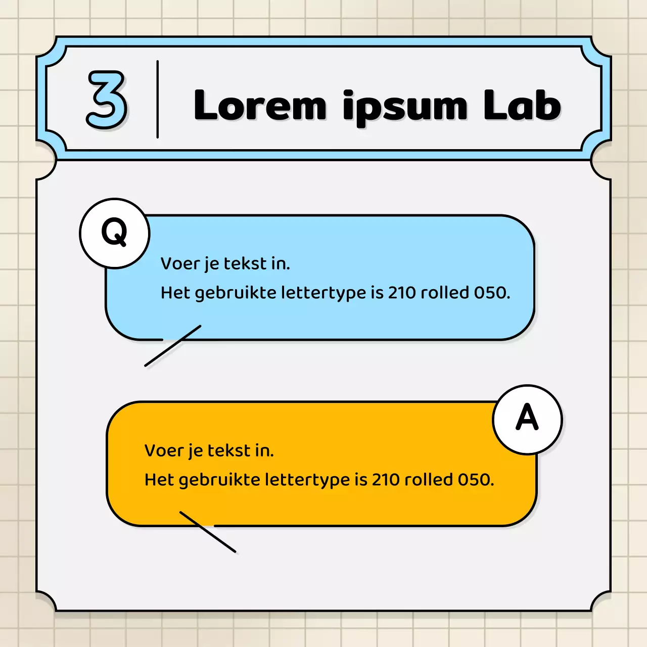 Lichtblauwe en gele tekstballonnen en schattige illustratiestijl