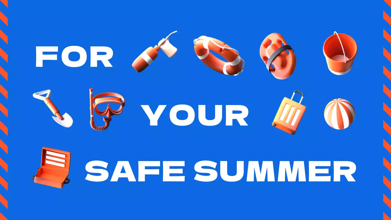 オレンジ ポップ 安全ガイド ポスター プレゼンテーション