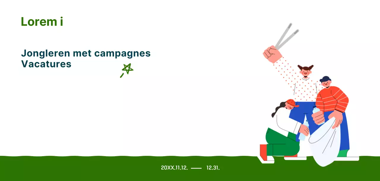 Een campagnehoes met een smaakvolle illustratie