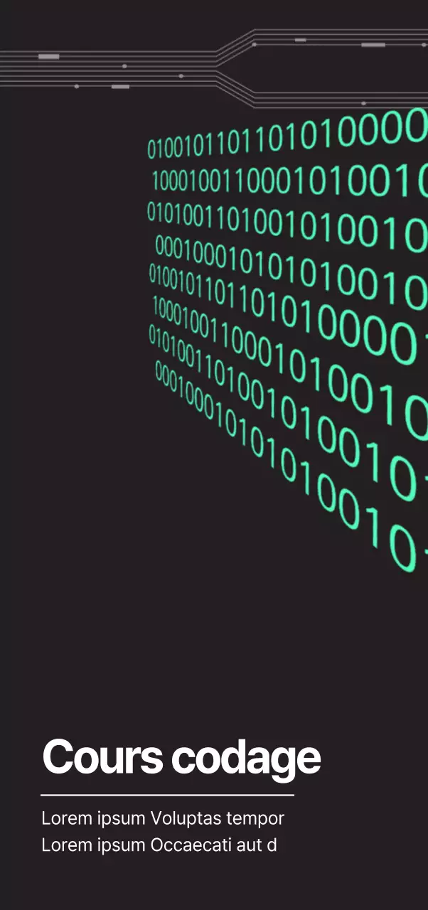 Promouvoir vos cours de codage du développement noir et vert