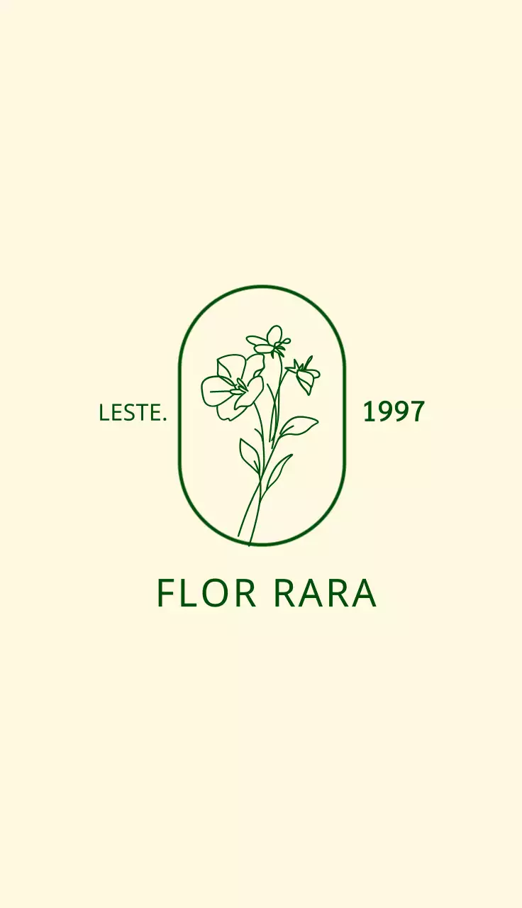 Cartão de visita de florista com um logótipo de ilustração de uma flor sobre um fundo amarelo