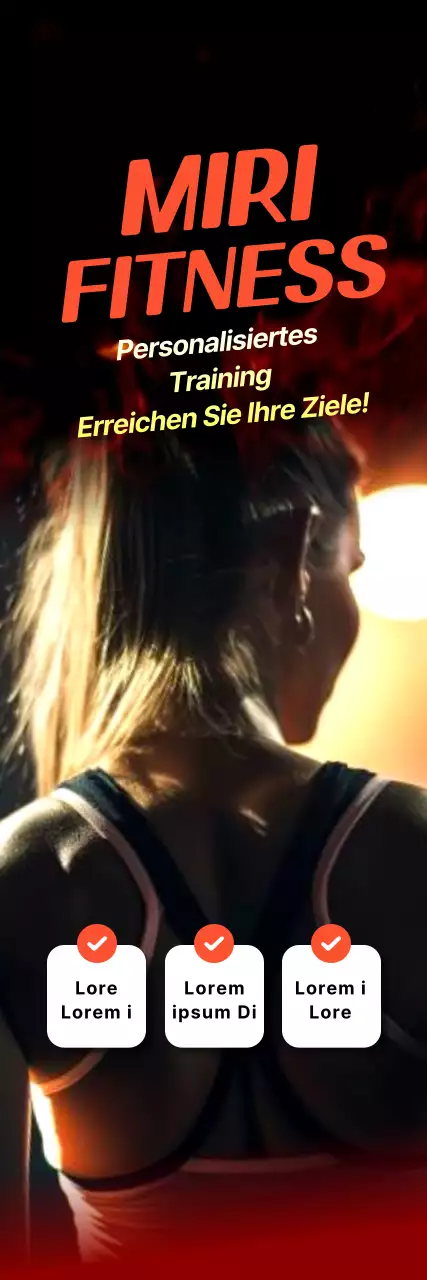 Ein schwarzer und roter Hintergrund für eine auffällige Fitnesswerbung