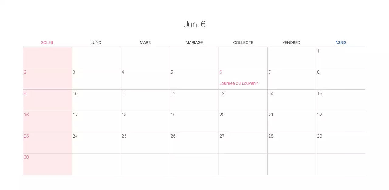 Calendrier ecclésiastique avec des illustrations chaleureuses