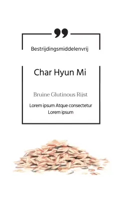 Witregelig eenvoudig etiket voor landbouwproducten