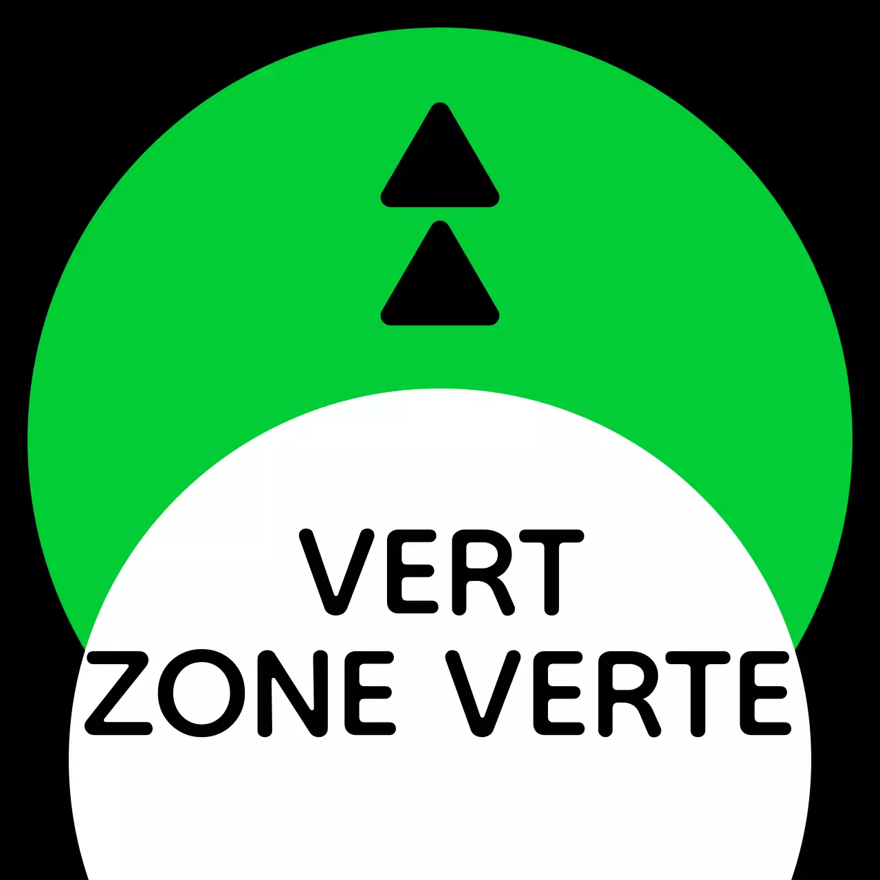 Un guide de zone simple avec un texte de localisation vert bleu violet et une géométrie triangulaire carrée.