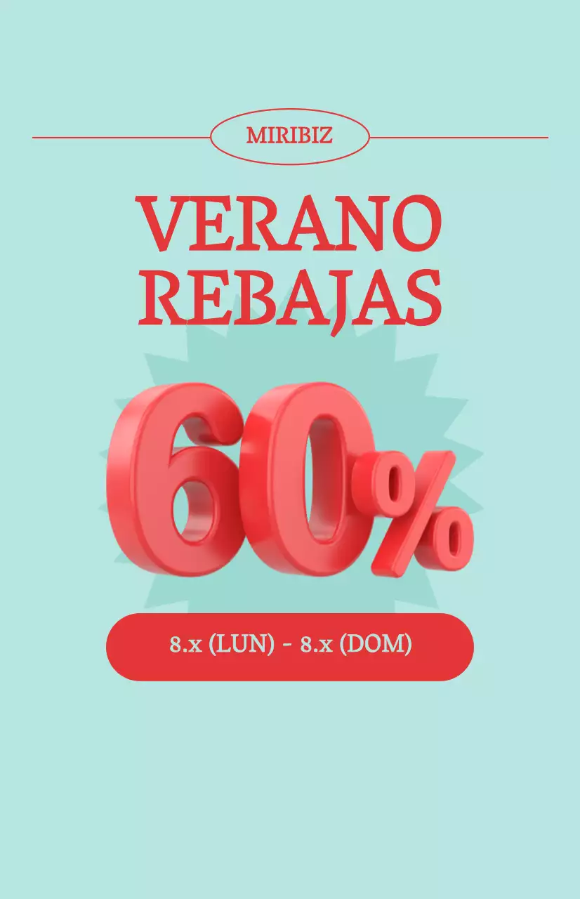 Promoción de rebajas de verano con fondo azul