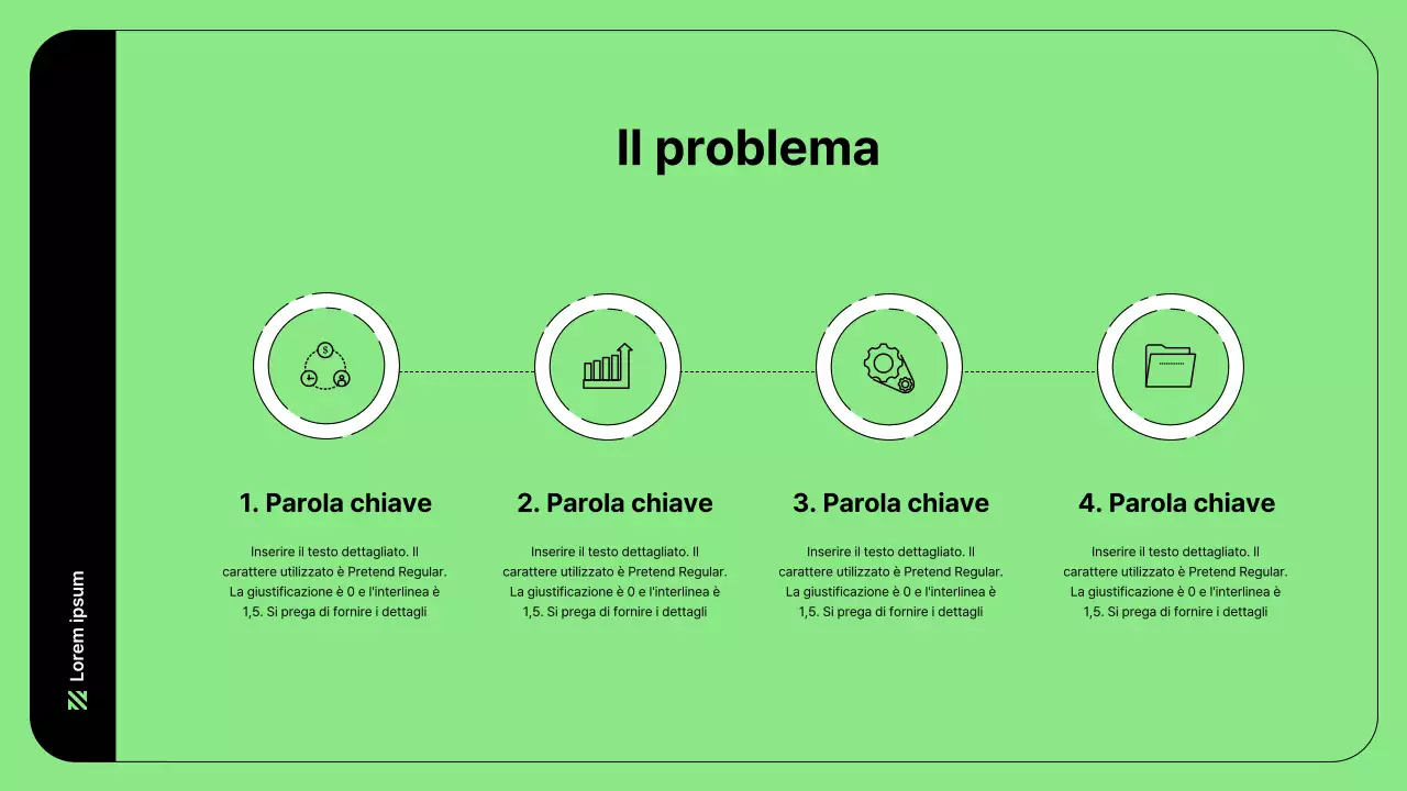 Illustrazione aziendale con linee semplici in verde