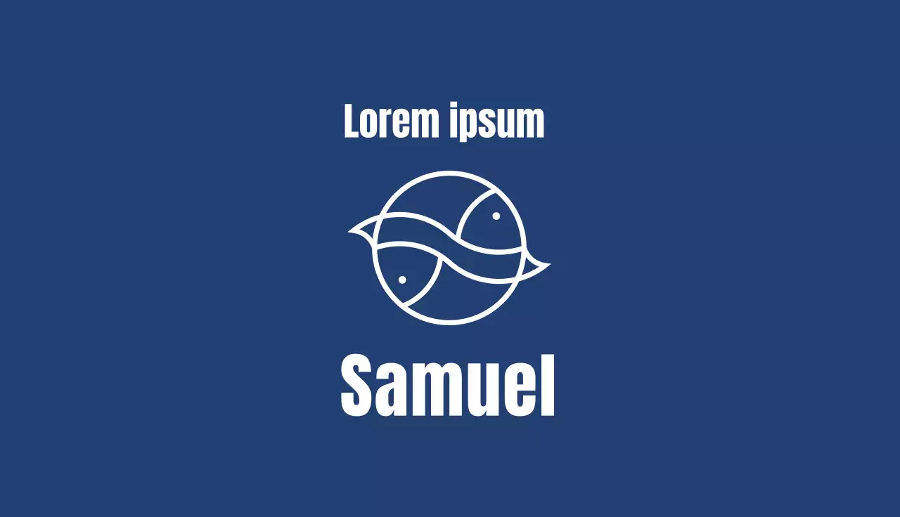 bleu illustration simple restaurant fruits de mer