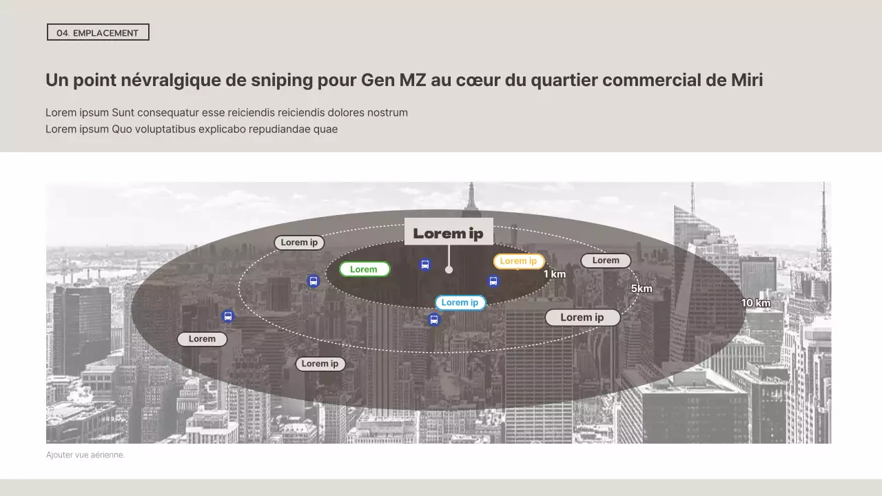 Prospectus simple d'investissement dans l'immobilier commercial en marron et blanc