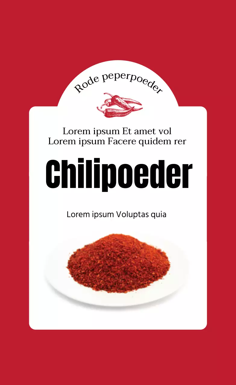  Rode foto-illustratie voedseletiket