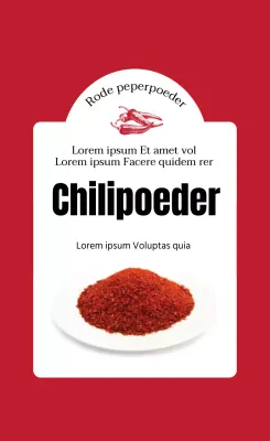 Rode foto-illustratie voedseletiket