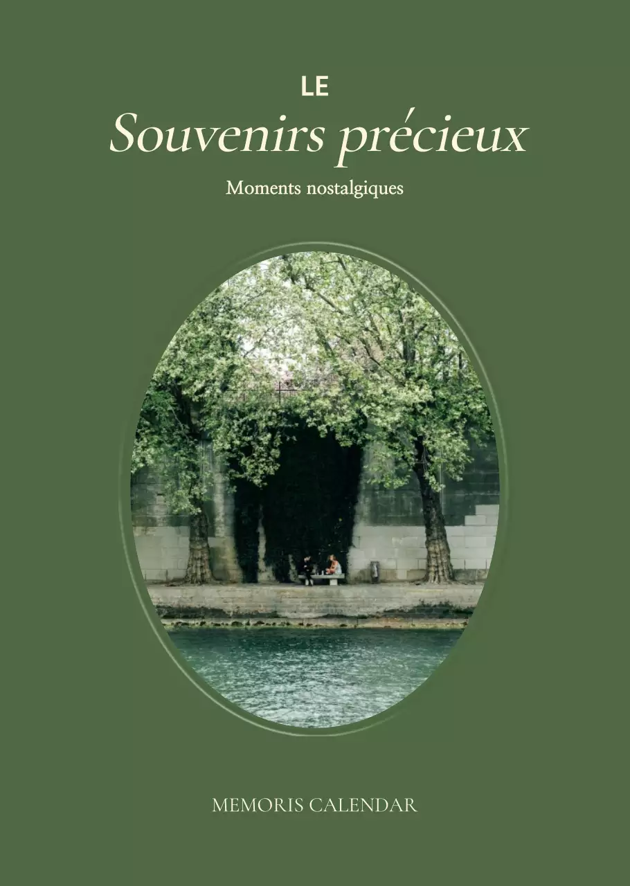 Agenda Vintage kaki Calendrier